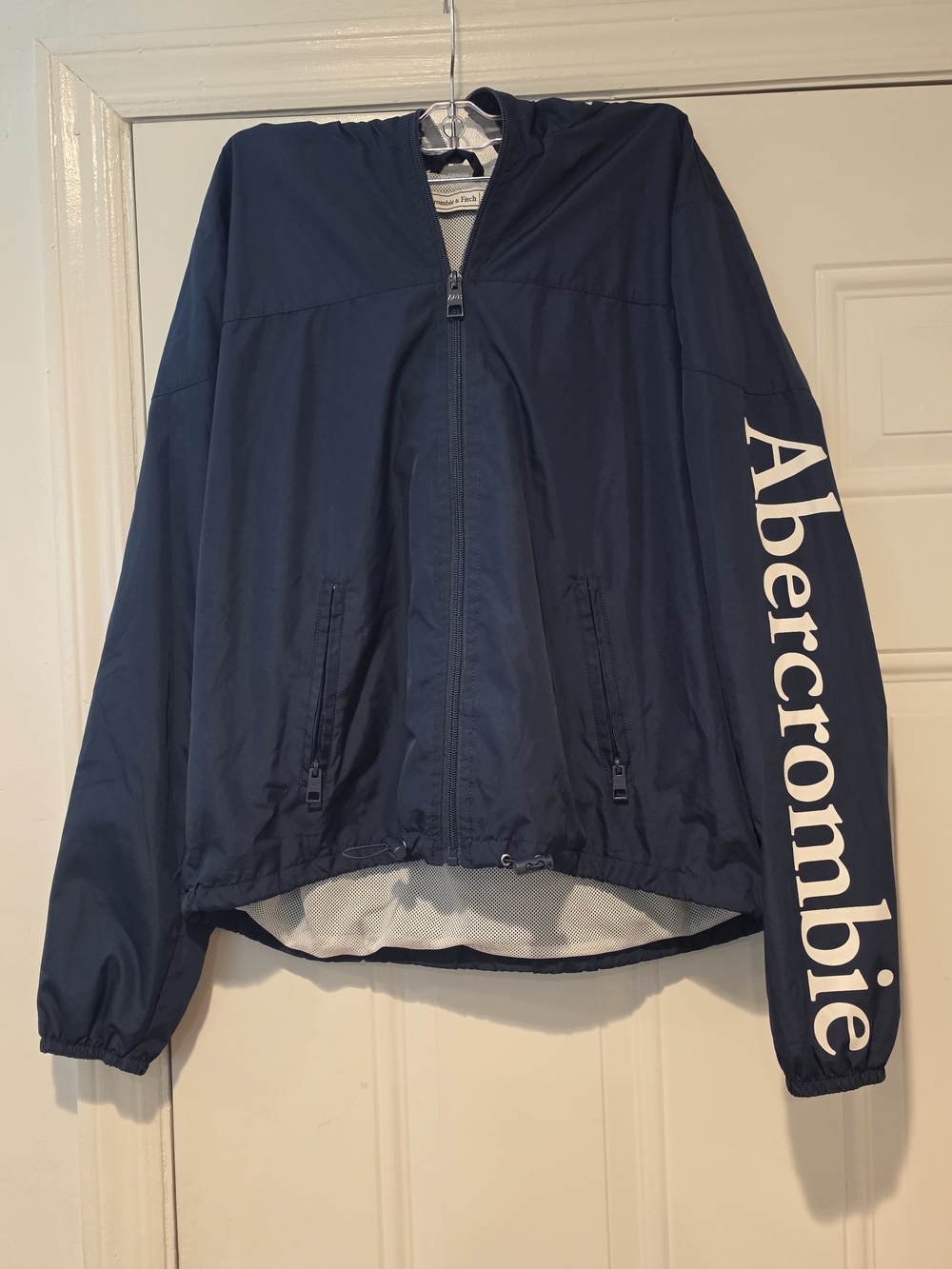 Abercrombie Womens Navy Windbreaker Jacket